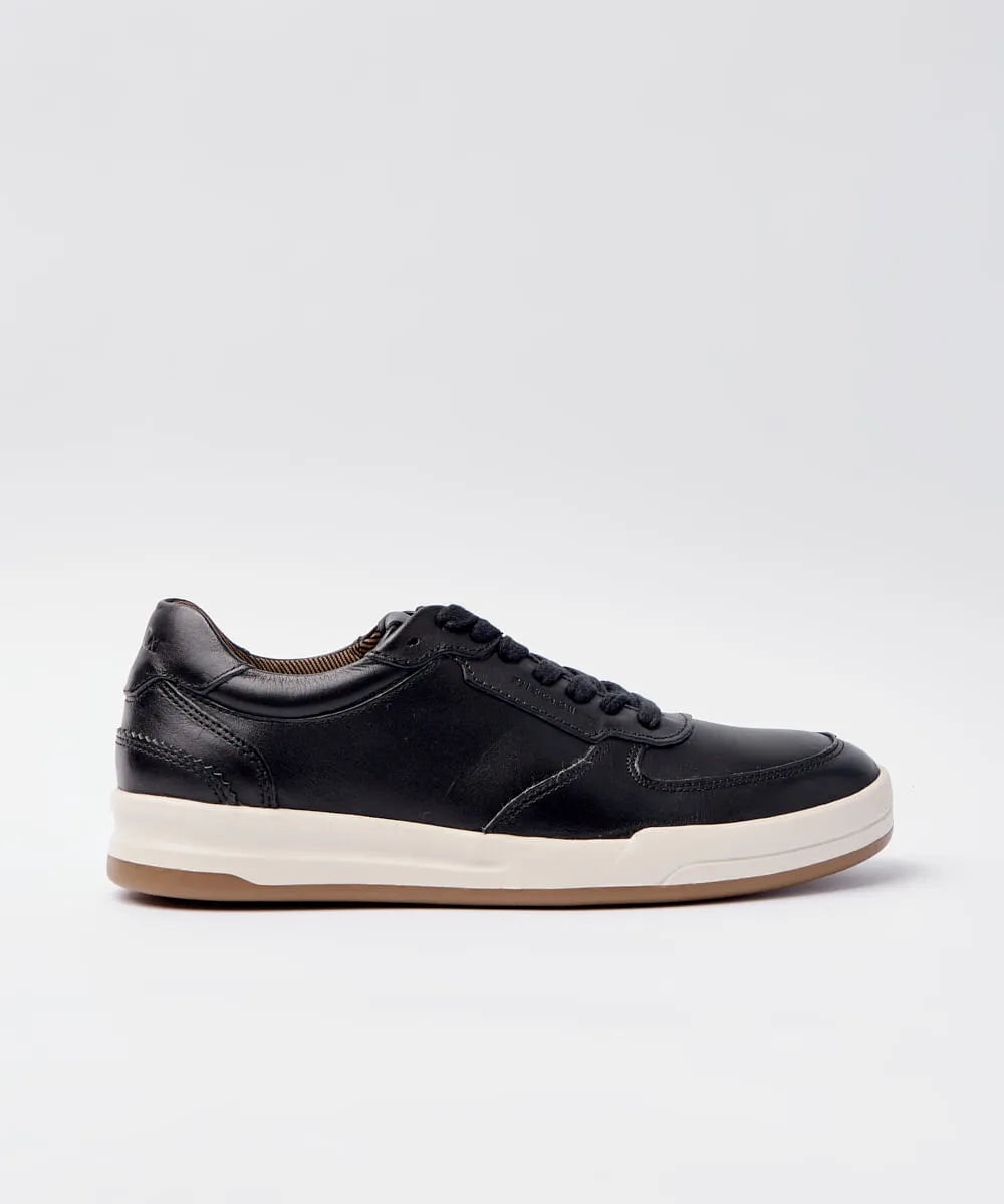 Sneaker Amsterdam Leather Schwarz
